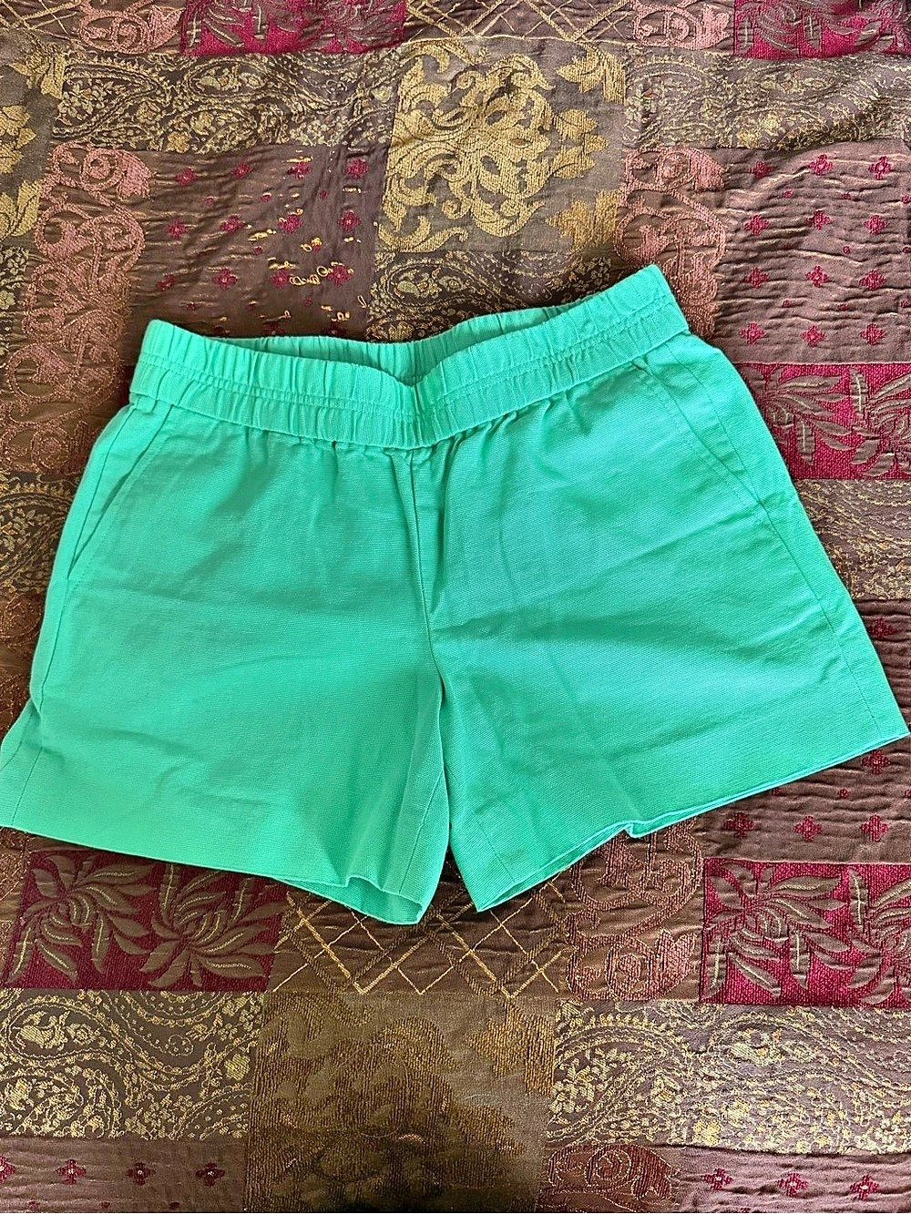 J.Crew Tropez short in linen High Waist Shorts Green Size 6